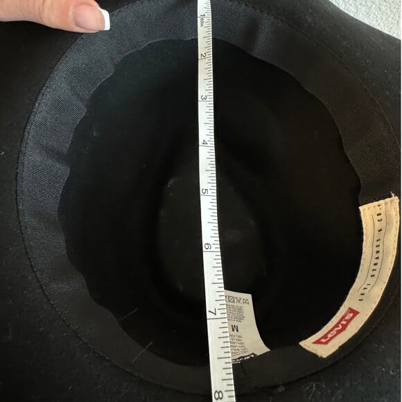 Levi's Boho Style Black Wool Wide Brim Fedora Hat - Picture 13 of 13